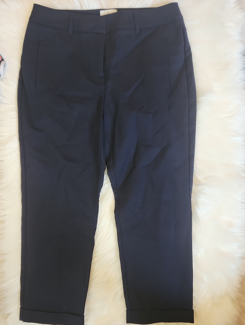 Dark Navy Cropped Slimming Dress Pants - Size:00 - Brand: Chicos